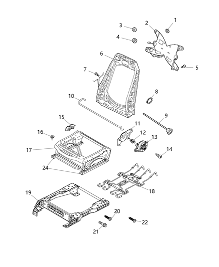 2018 Ram ProMaster City  Seat-Seat Diagram for 68116235AA