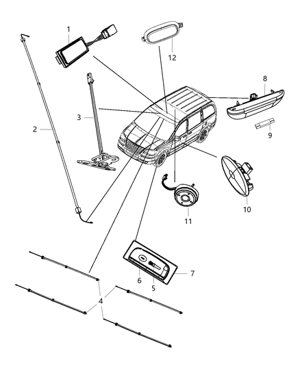 2013 Dodge Grand Caravan  Lamp-Dome Diagram for 5JG551DAAB