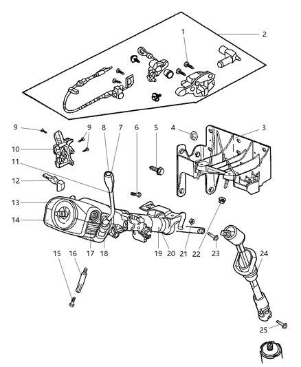 1998 Dodge Ram Wagon  Switch-Overdrive LOCKOUT Diagram for 56021048