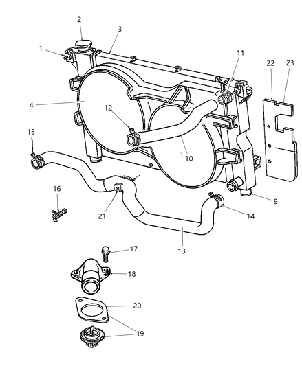 1998 Chrysler Town & Country  ISOLATOR-Radiator Diagram for 4809071