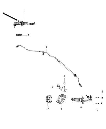 2019 Jeep Wrangler  Tube-Clutch Hydraulic Diagram for 4581907AC