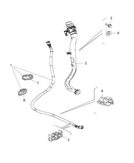 2020 Jeep Renegade  Clip-Vent Tube Diagram for 52029677AA