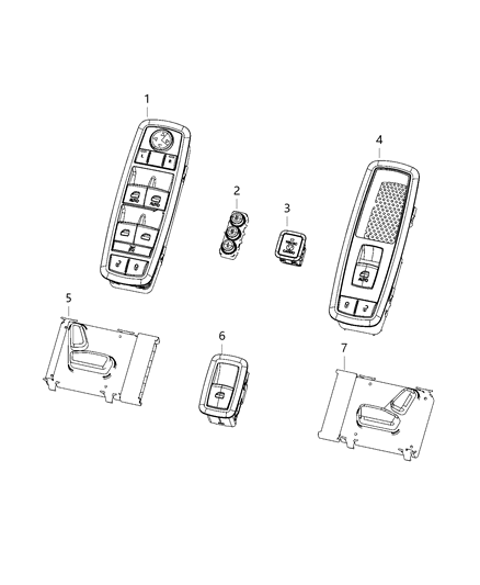 2020 Ram 3500  Front Door Diagram for 68382476AB