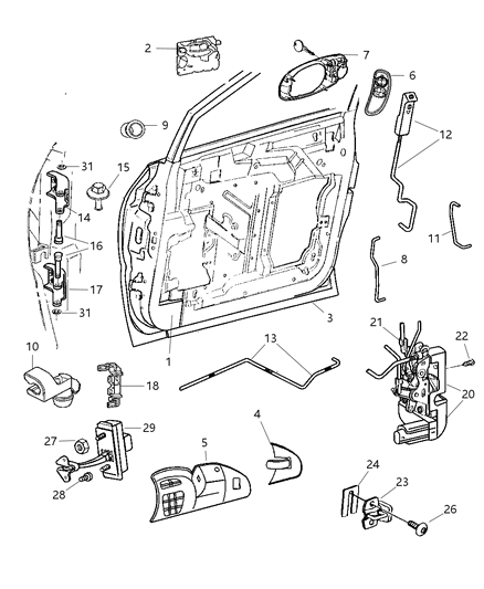 2006 Chrysler Town & Country  Screw-Oval Head Diagram for 6507633AA