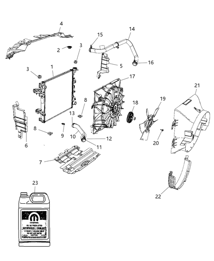 2011 Ram 1500  Clutch-Fan Diagram for 55056840AC