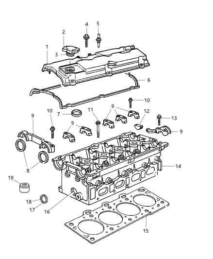 2007 Dodge Caravan  Bolt-HEXAGON FLANGE Head Diagram for 6504033
