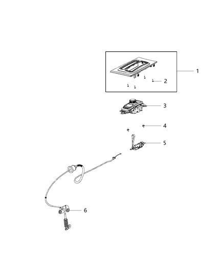 2017 Chrysler 300  Transmission Shifter Diagram for 56054498AH