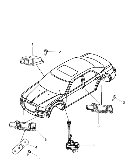 2016 Chrysler 300  Module-Steering Column Diagram for 5LB73DX9AG