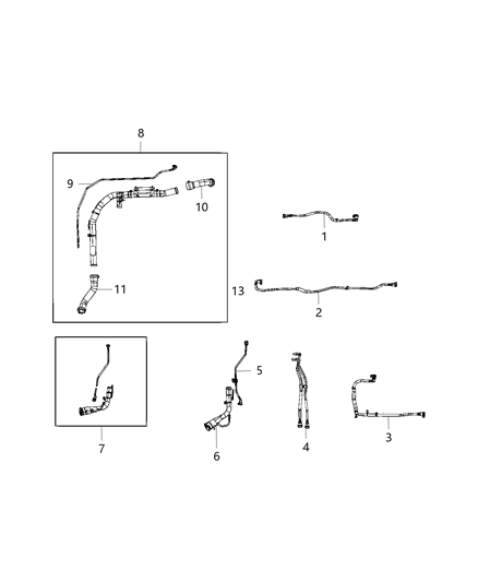 2021 Jeep Wrangler  Tube-Fuel Vapor RECIRCULATION Diagram for 52030465AB