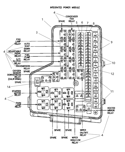 2004 Dodge Ram 2500  Micro Relay Diagram for 56049018AB
