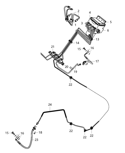 2020 Ram 1500  Brake Diagram for 68262933AB