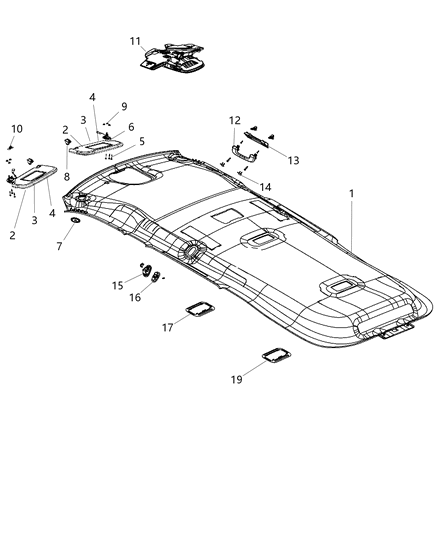 2014 Dodge Durango Visor Diagram for 1LS23HDAAF
