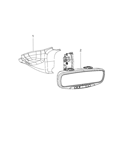 2018 Jeep Compass  Inside Rear View Mirror Diagram for 5XR28DX9AD