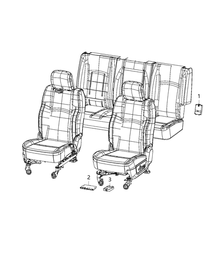 2019 Ram 2500  Module-Heated Seat Diagram for 68388906AB