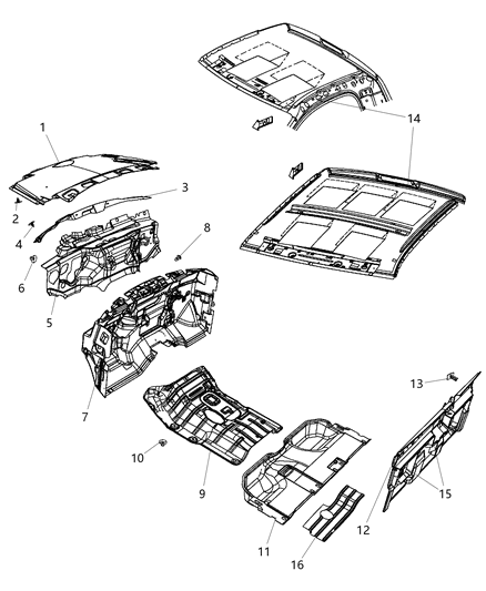 2012 Ram 2500  SILENCER-Dash Panel Diagram for 55361567AD