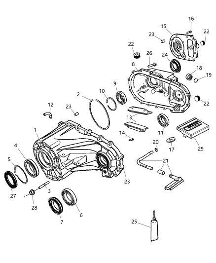 2009 Jeep Grand Cherokee  Bearing-Input Gear Diagram for 5012997AC
