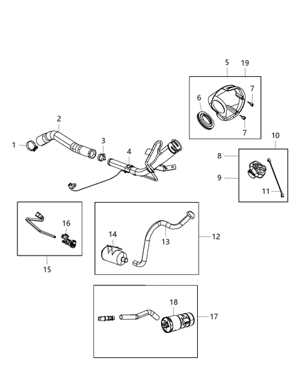2013 Ram 1500  Filter-Leak Detection Pump Diagram for 68192489AA