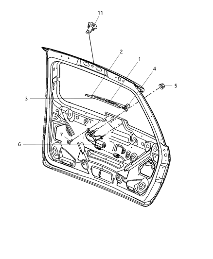 2006 Chrysler Pacifica  Motor-LIFTGATE WIPER Diagram for 4894283AA