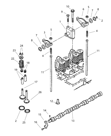 1998 Dodge Ram 3500  Screw-HEXAGON Head Cap Diagram for 4713986