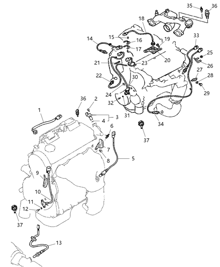 2003 Dodge Stratus  O Ring Diagram for MD622021