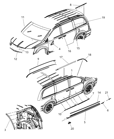 2009 Chrysler Town & Country  Screw Diagram for 6104565AA