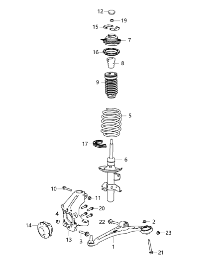 2016 Dodge Dart  ISOLATOR-Spring Seat Diagram for 68237127AA
