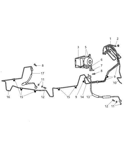 2006 Jeep Liberty  Line-Brake Diagram for 52128312AA