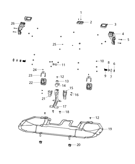 2018 Jeep Compass  Screw-Seat Diagram for 6511625AA