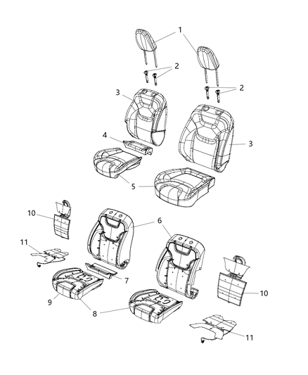2016 Jeep Cherokee  Element-Heated Seat Diagram for 68156873AE