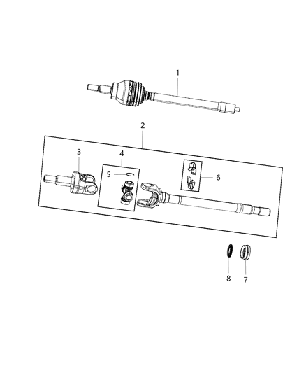 2021 Jeep Gladiator  Shield-Dust Diagram for 68496974AA