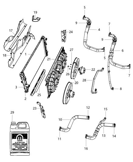 2015 Jeep Patriot  *ANTIFREEZ-COOLANT Diagram for 68163849AA