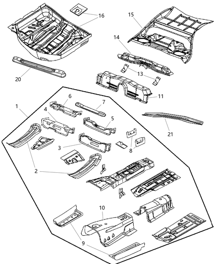 2011 Dodge Charger  Stud Diagram for 6101932