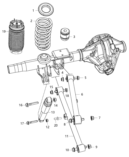2018 Ram 1500 Arm-Upper Control Diagram for 4877160AF
