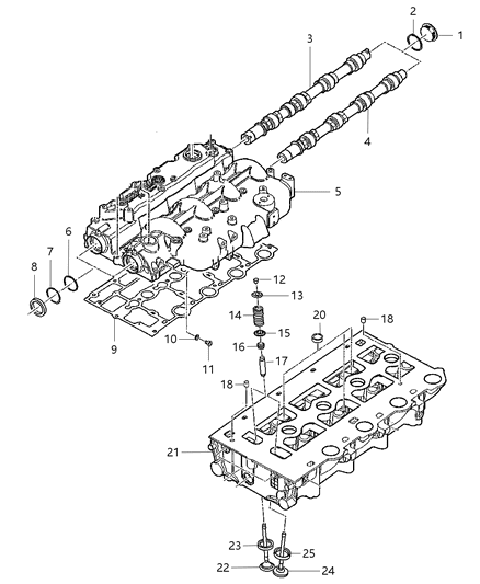 2005 Jeep Liberty Plug-CAMSHAFT Diagram for 5179593AA
