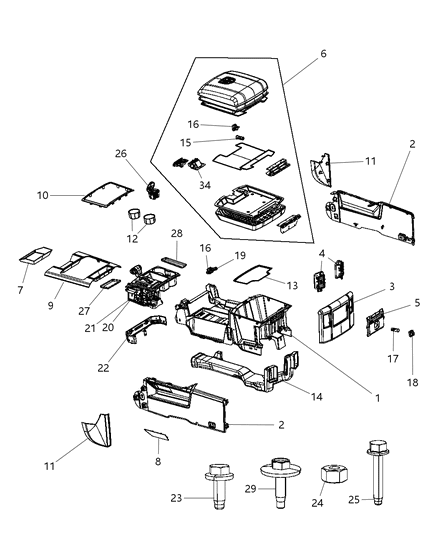 2013 Ram 1500  Bulb-Center Console Diagram for 68263780AA