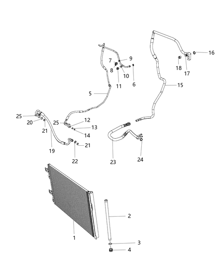 2020 Ram ProMaster 2500  Line-A/C Discharge Diagram for 68157074AE