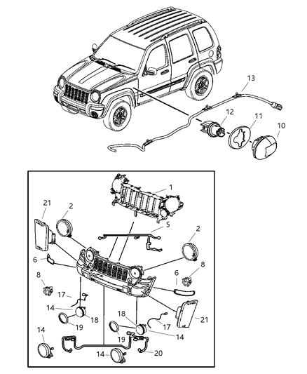 2005 Jeep Liberty  Screw-Tapping Diagram for 6036216AA