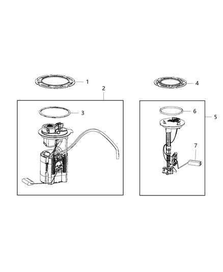 2021 Jeep Cherokee  Pkg Part-Fuel PUMP/LEVEL Unit Diagram for 68245592AC
