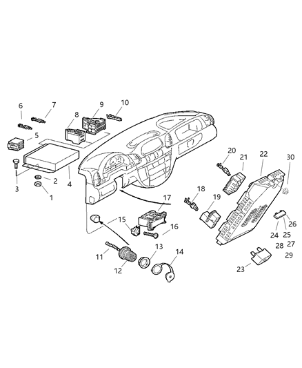 2005 Dodge Sprinter 3500  Engine Control Module Diagram for 5142780AA