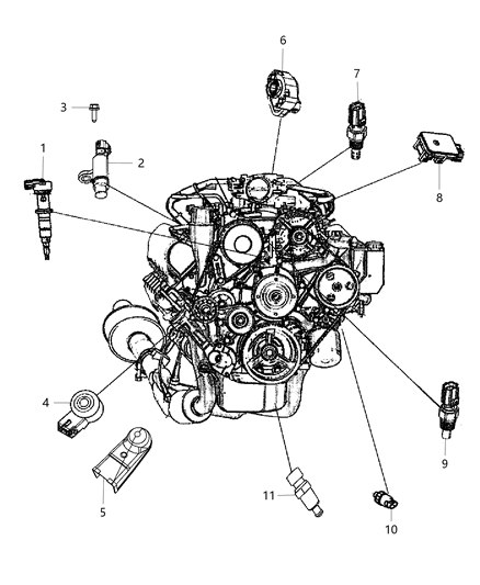 2017 Ram 2500  Sensor-Battery Diagram for 68318616AA