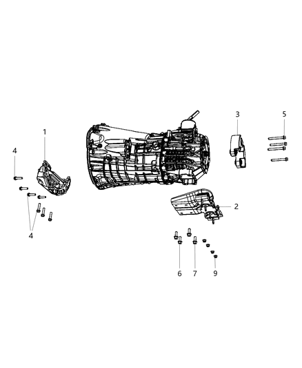 2008 Jeep Liberty  Bracket-Transmission Mount Diagram for 52125139AC