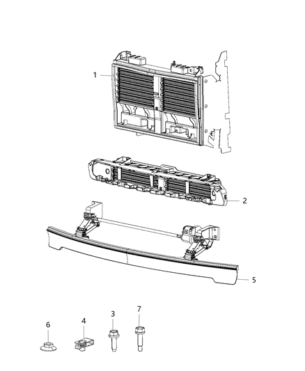 2019 Ram 1500  Air Dam-Front Diagram for 68274406AB