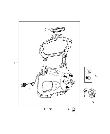 2018 Jeep Wrangler  Bracket-Spare Tire Diagram for 68281895AC
