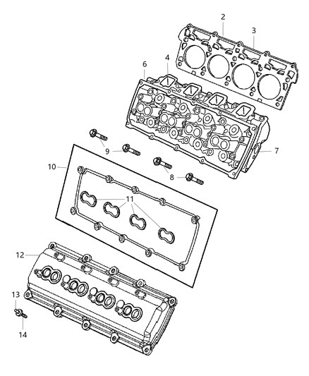 2004 Dodge Ram 1500  Gasket-Spark Plug Well Diagram for 53021569AC