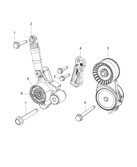 2021 Ram 1500  Bracket-Mounting Diagram for 5281515AB