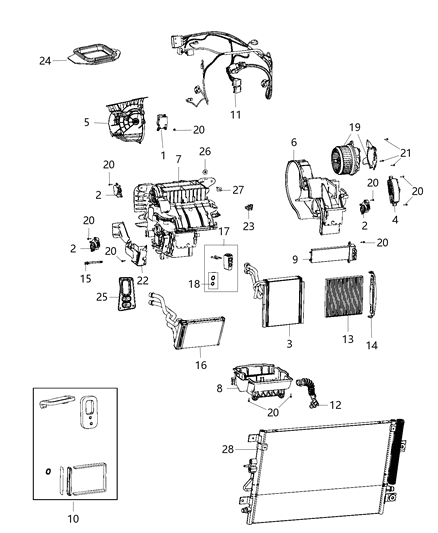 2019 Jeep Cherokee  Filter-Cabin Air Diagram for 68409880AA