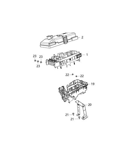 2020 Chrysler Pacifica  Bracket-Power Distribution Center Diagram for 68239267AC
