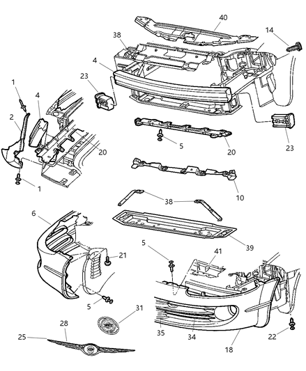 1999 Chrysler 300M  Pin-FASCIA Diagram for 4805405AA