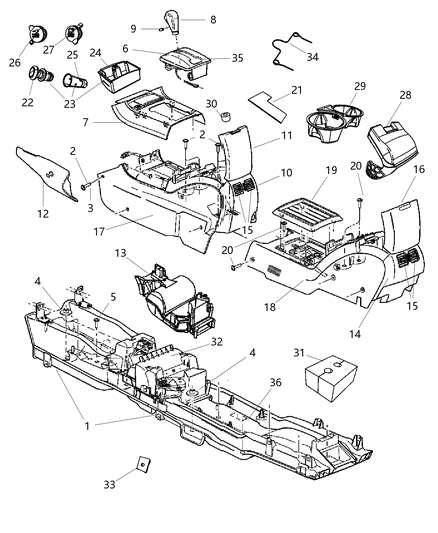 2008 Chrysler Pacifica Cap-Power Outlet Diagram for 4685963AA