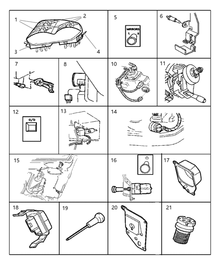 1998 Dodge Dakota  Switch-Stop Lamp Diagram for 4671334